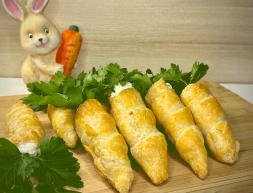Vaskršnje mrkve od lisnatog tijesta punjene sirom – Recept